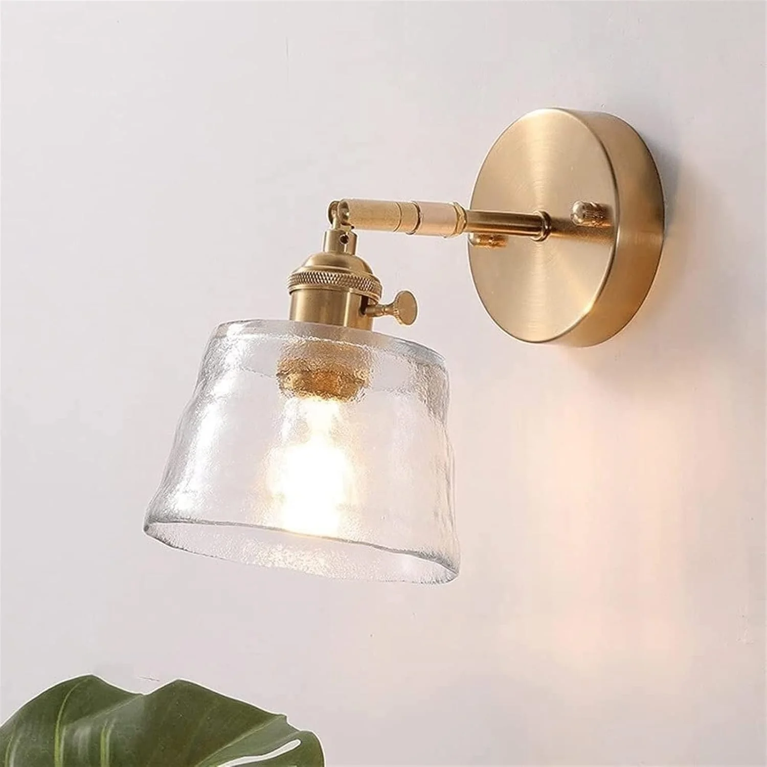 1-Bulb Adjustable Glass Wall Sconce - Image 9