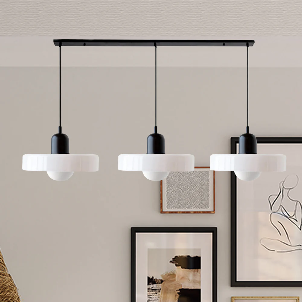 3 Heads Modern Art Decor Simple Glass Pendant Light - Image 20