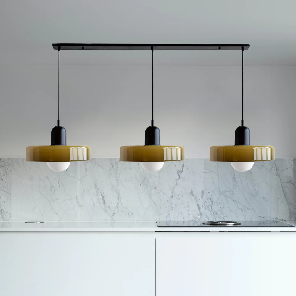 3 Heads Modern Art Decor Simple Glass Pendant Light - Image 4