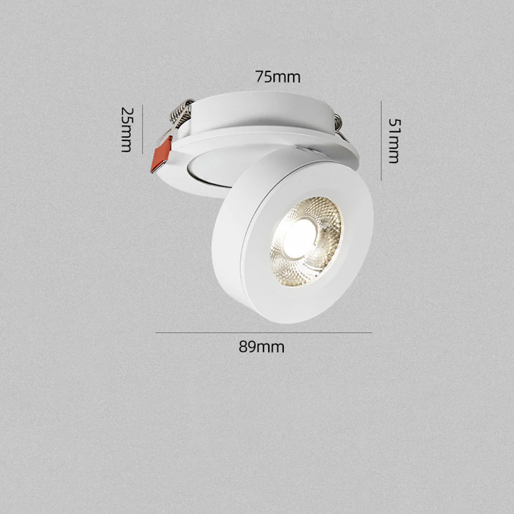 360° Rotatable Adjustment Round Aluminum LED Ceiling Downlights For Hallway - Image 7