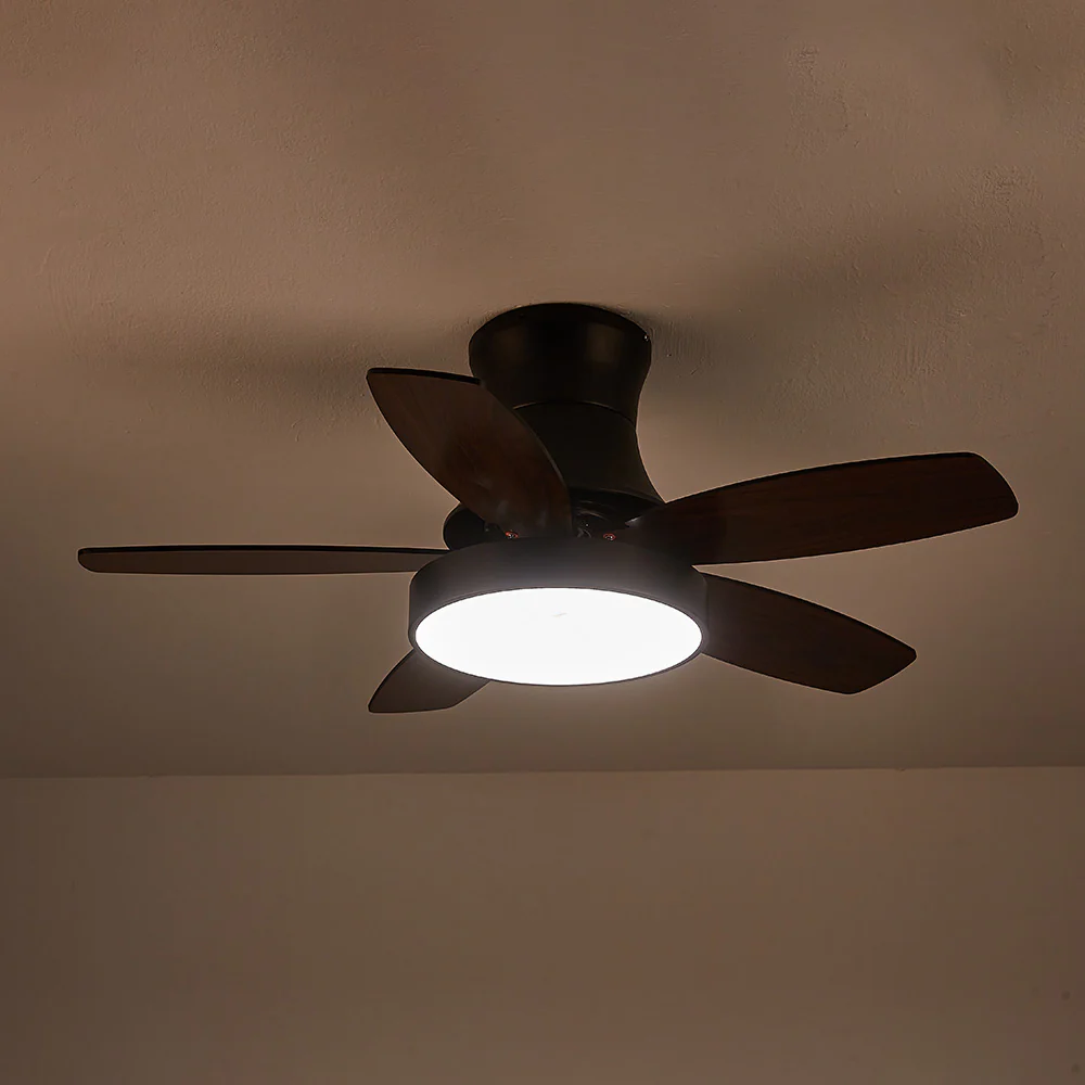 Acrylic Minimalism LED Bedroom Ceiling Fan With Light - Image 10