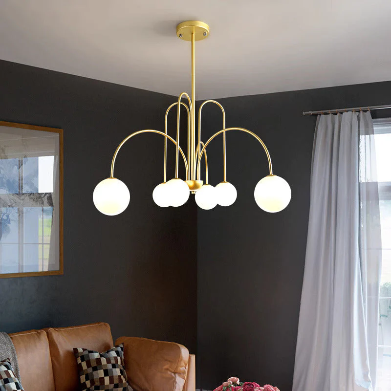 Art Deco Glass Ball Chandelier - Image 12