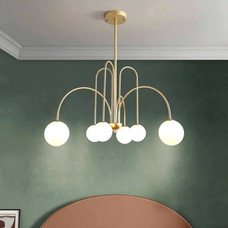 Art Deco Glass Ball Chandelier - Image 13