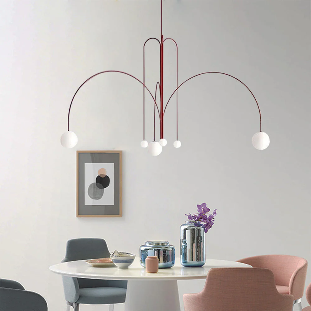 Art Deco Glass Ball Chandelier - Image 3