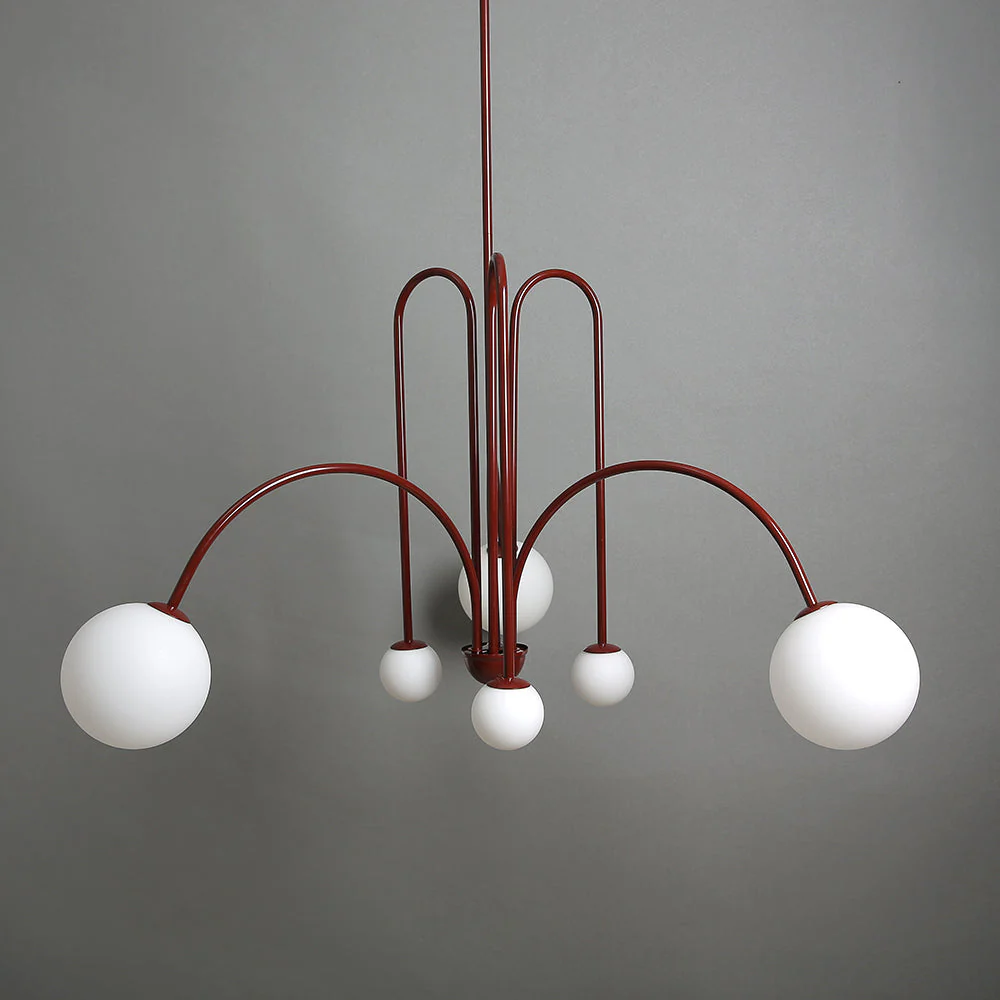 Art Deco Glass Ball Chandelier - Image 6