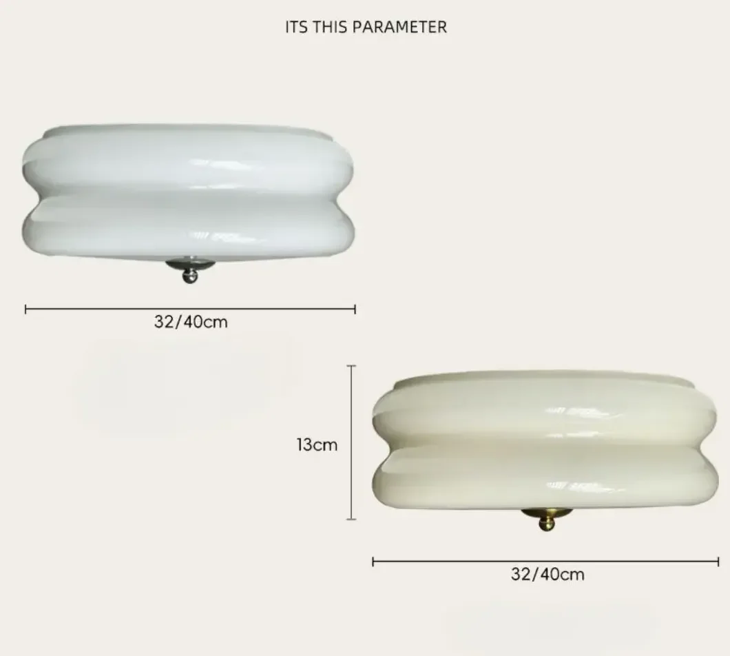Art Deco Simple Cream Cake Ceiling Light - Image 10