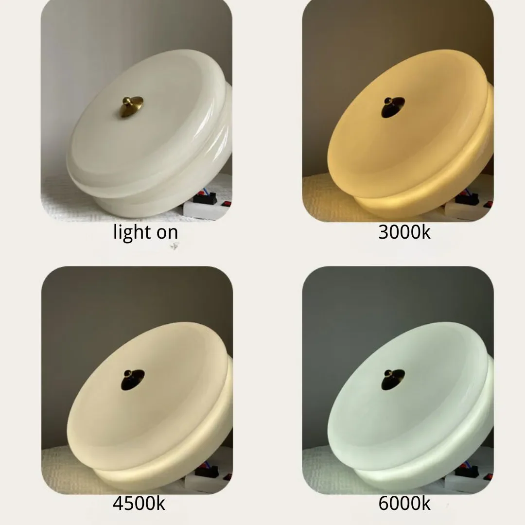 Art Deco Simple Cream Cake Ceiling Light - Image 18