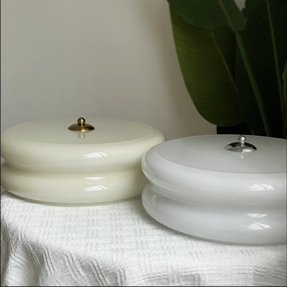Art Deco Simple Cream Cake Ceiling Light - Image 25