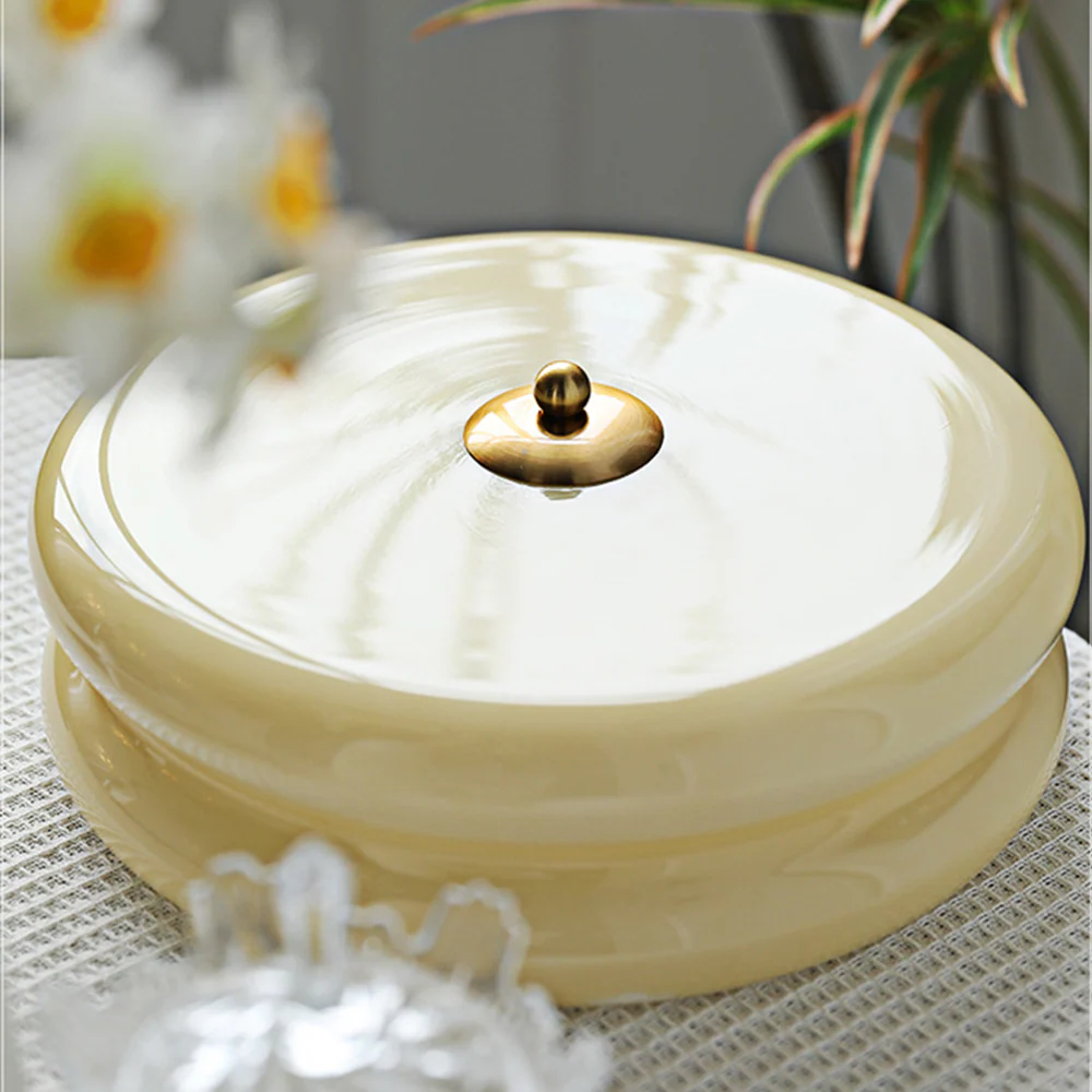 Art Deco Simple Cream Cake Ceiling Light - Image 4