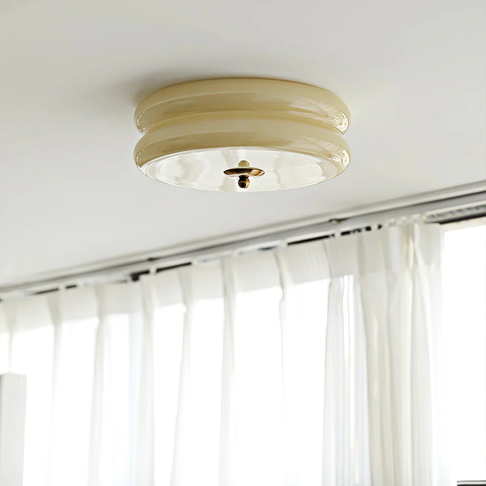 Art Deco Simple Cream Cake Ceiling Light - Image 6