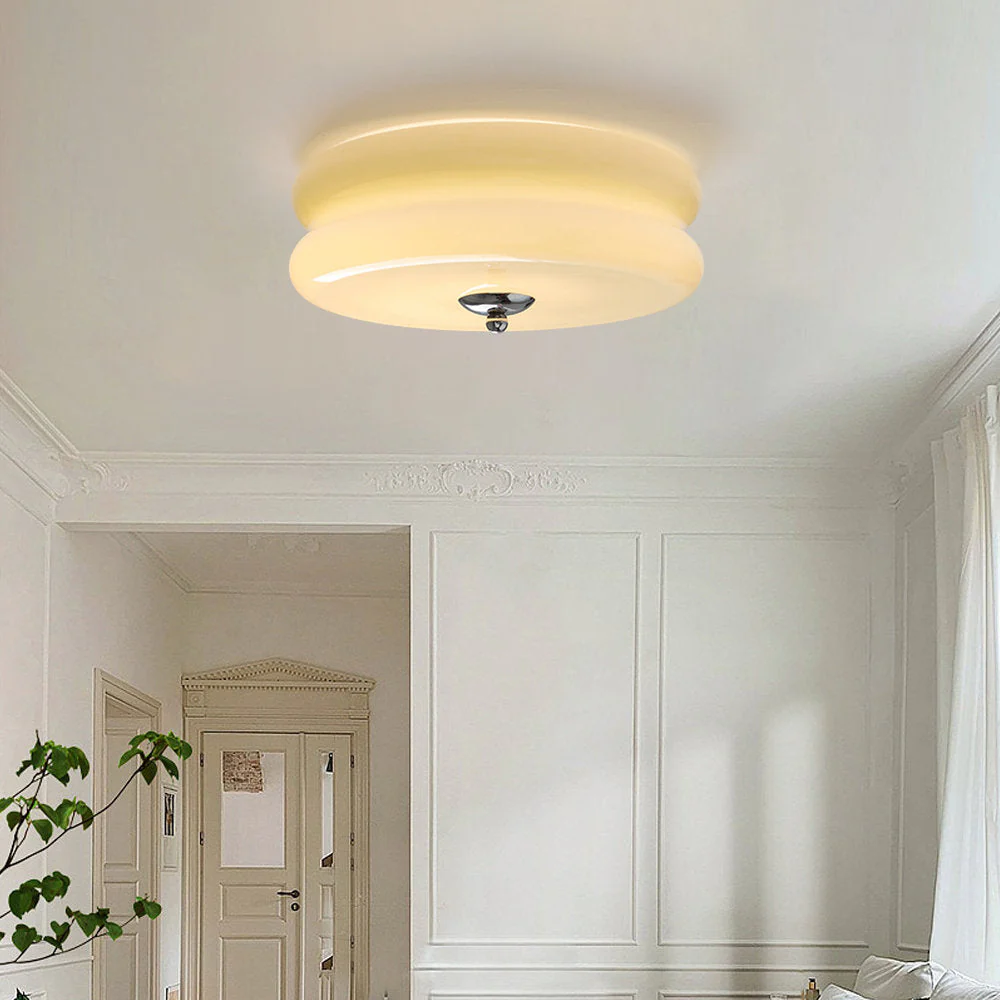 Art Deco Simple Cream Cake Ceiling Light - Image 7