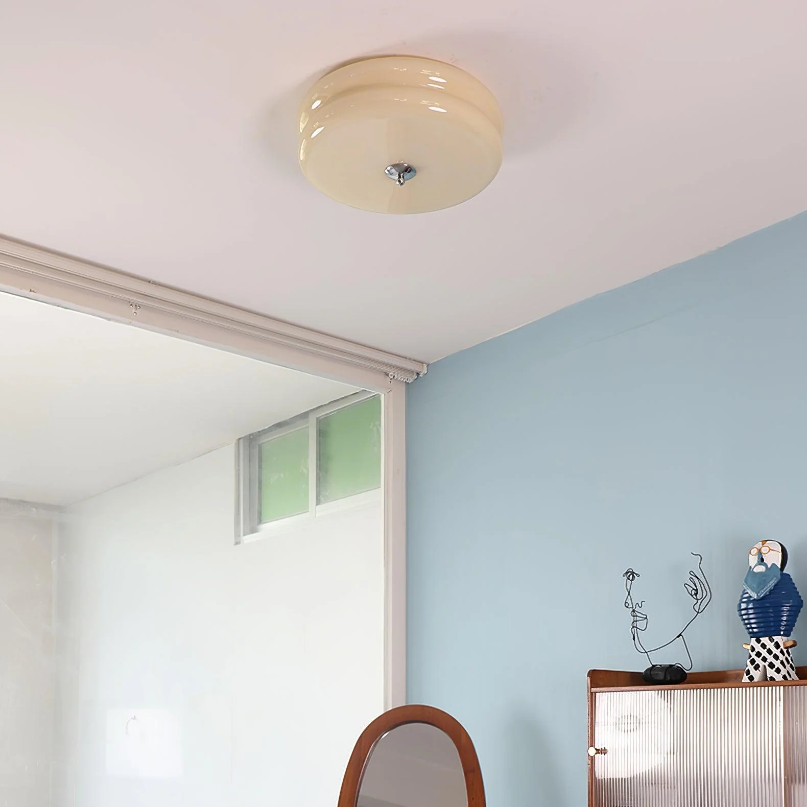 Art Deco Simple Cream Cake Ceiling Light - Image 9