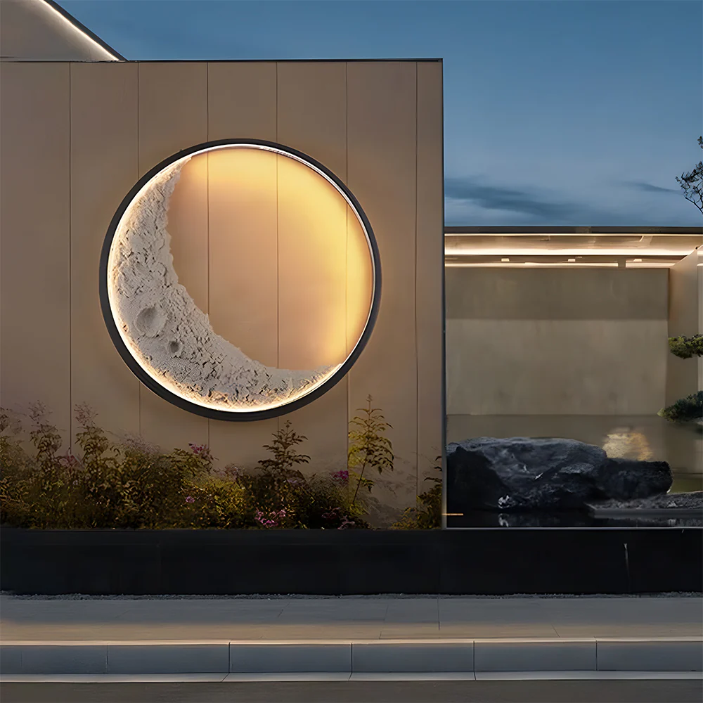 Art Decor Moon Shaped Waterproof Outdoor LED Wall Lights IP65 - Image 12