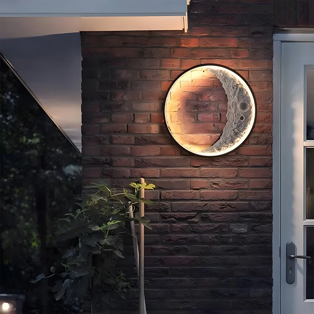 Art Decor Moon Shaped Waterproof Outdoor LED Wall Lights IP65 - Image 9