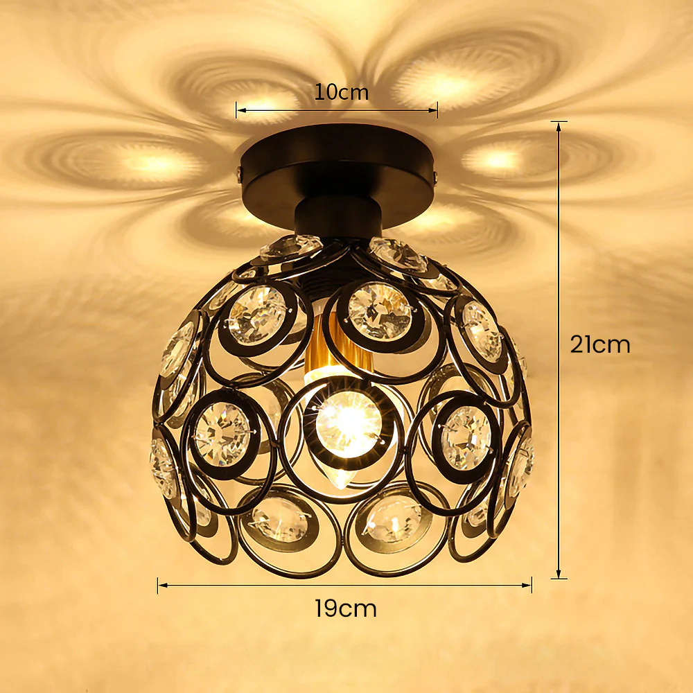 Art Gold Creative Glass Hallway Ceiling Lighting - Image 9