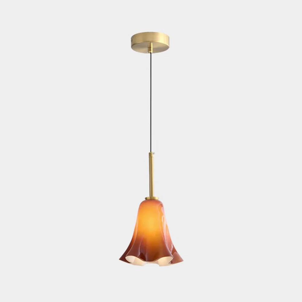 Bauhaus Retro Glass Flower Bedroom Hanging Light - Image 13