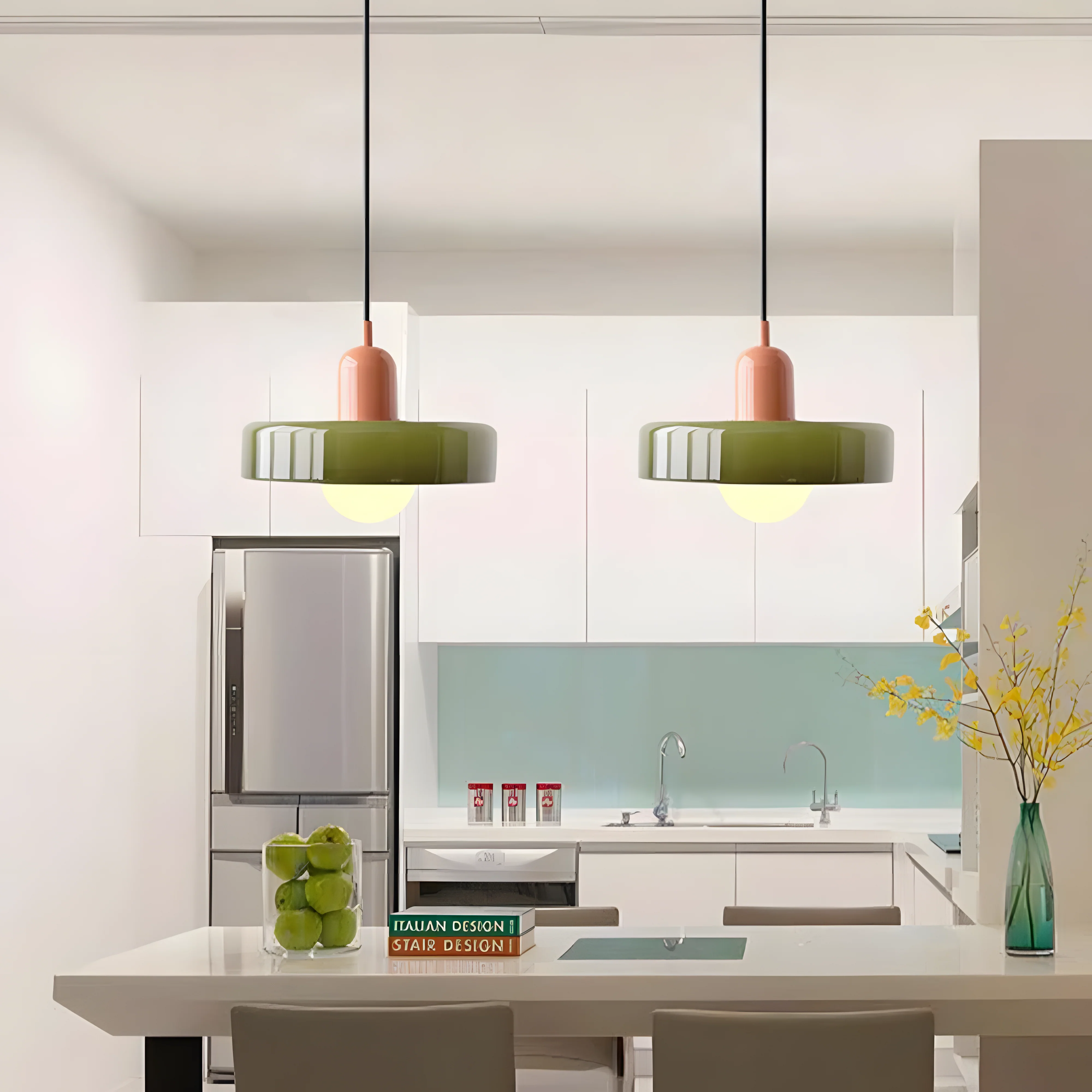 Bauhaus Modern Art Decor Colorful Glass Ceiling Pendant Light - Image 11