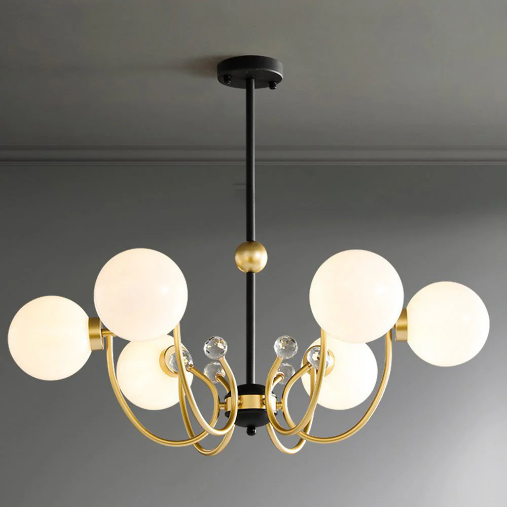 Black Adjustable Sputnik Chandeliers - Image 5