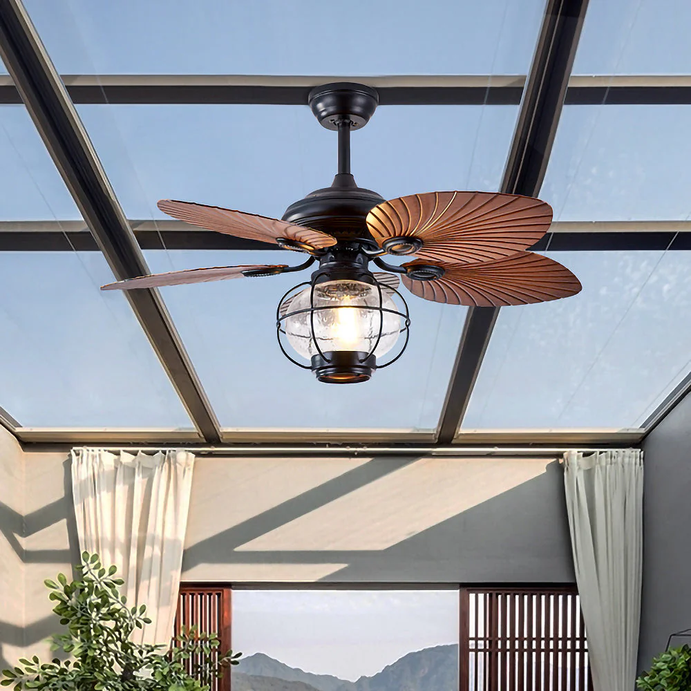 Black Creative Flying Ceiling Fans with Outdoor Lighting - Image 4