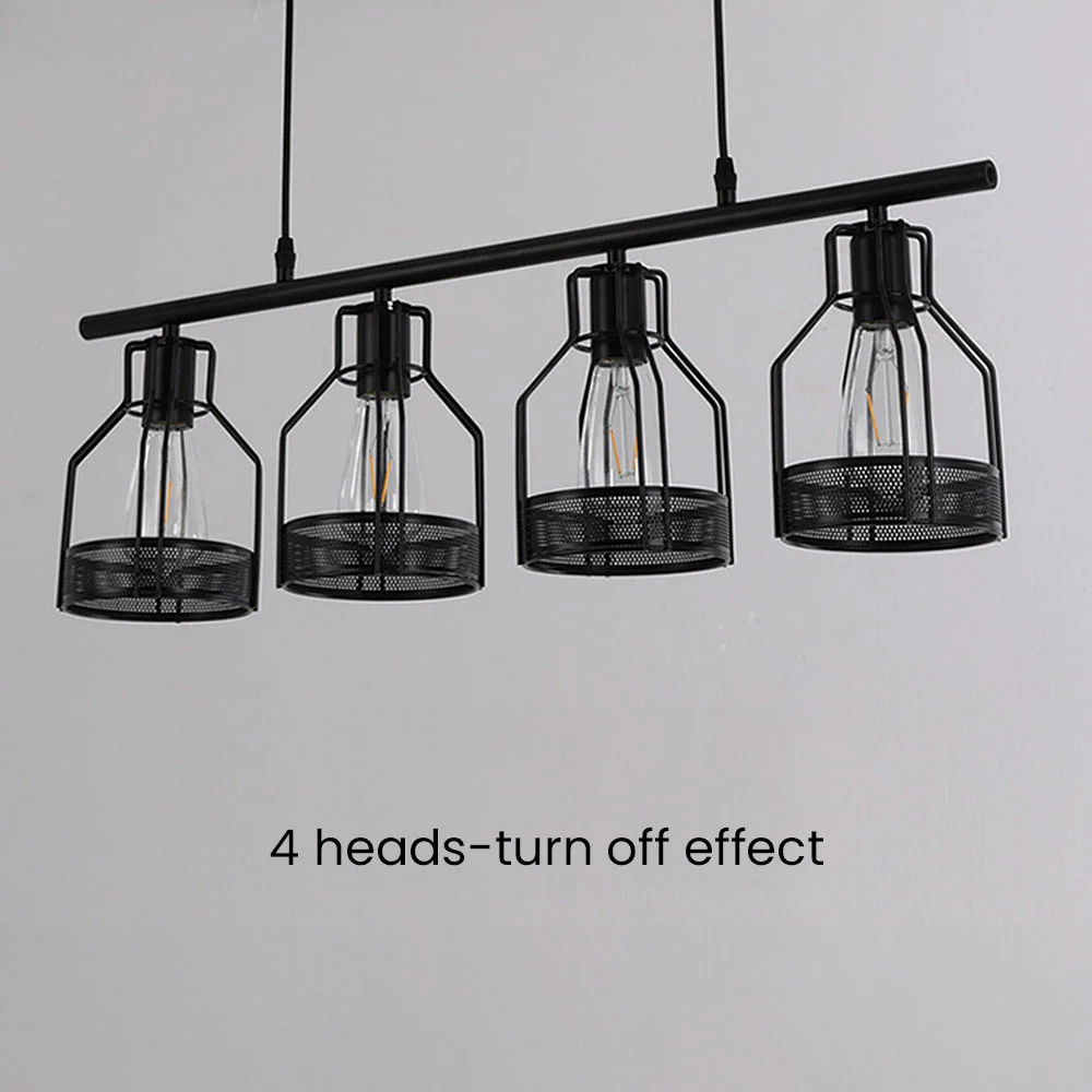 Black Iron  Multi-Bulbs Vintage Island Light For Dining Room - Image 28