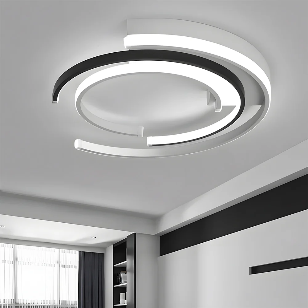 Black Minimalist LED Flush Mount Ceiling Lights - Image 8