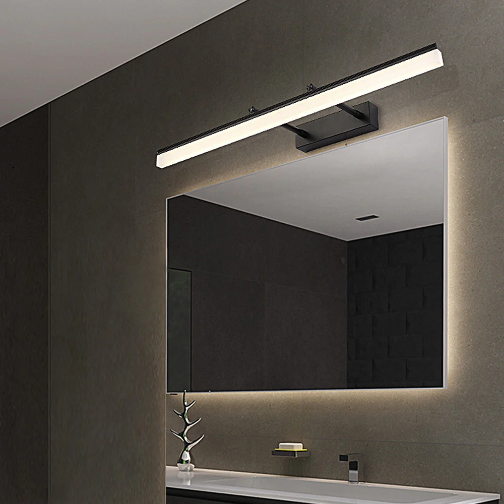 Black Modern Metal LED Wall Light For Bathroom - Image 7