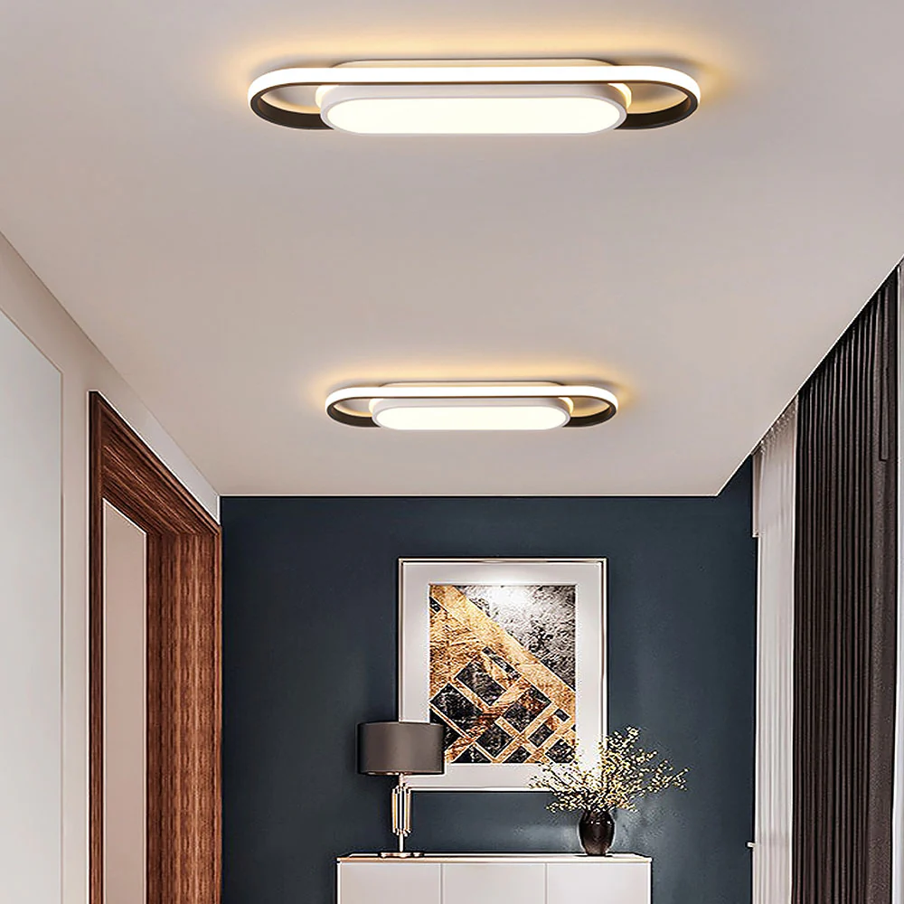 Black Simple Corridor Long LED Low Ceiling Lights - Image 9