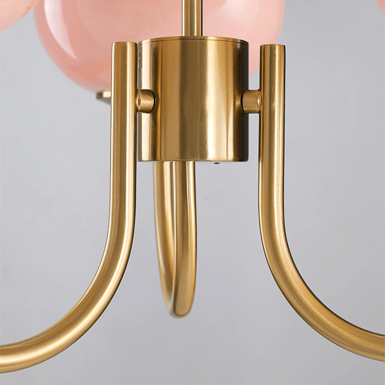 Bubble Pink Glass Marshmallow Chandelier - Image 10