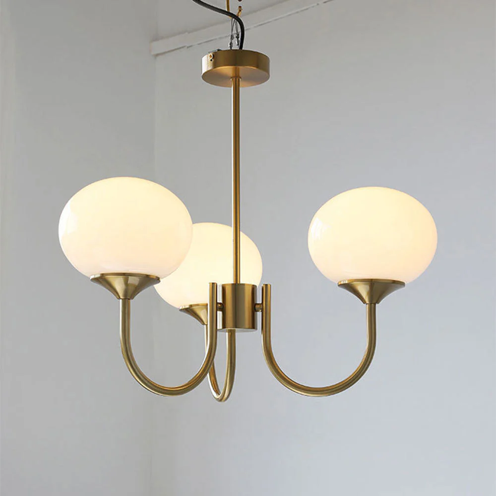 Bubble Pink Glass Marshmallow Chandelier - Image 13
