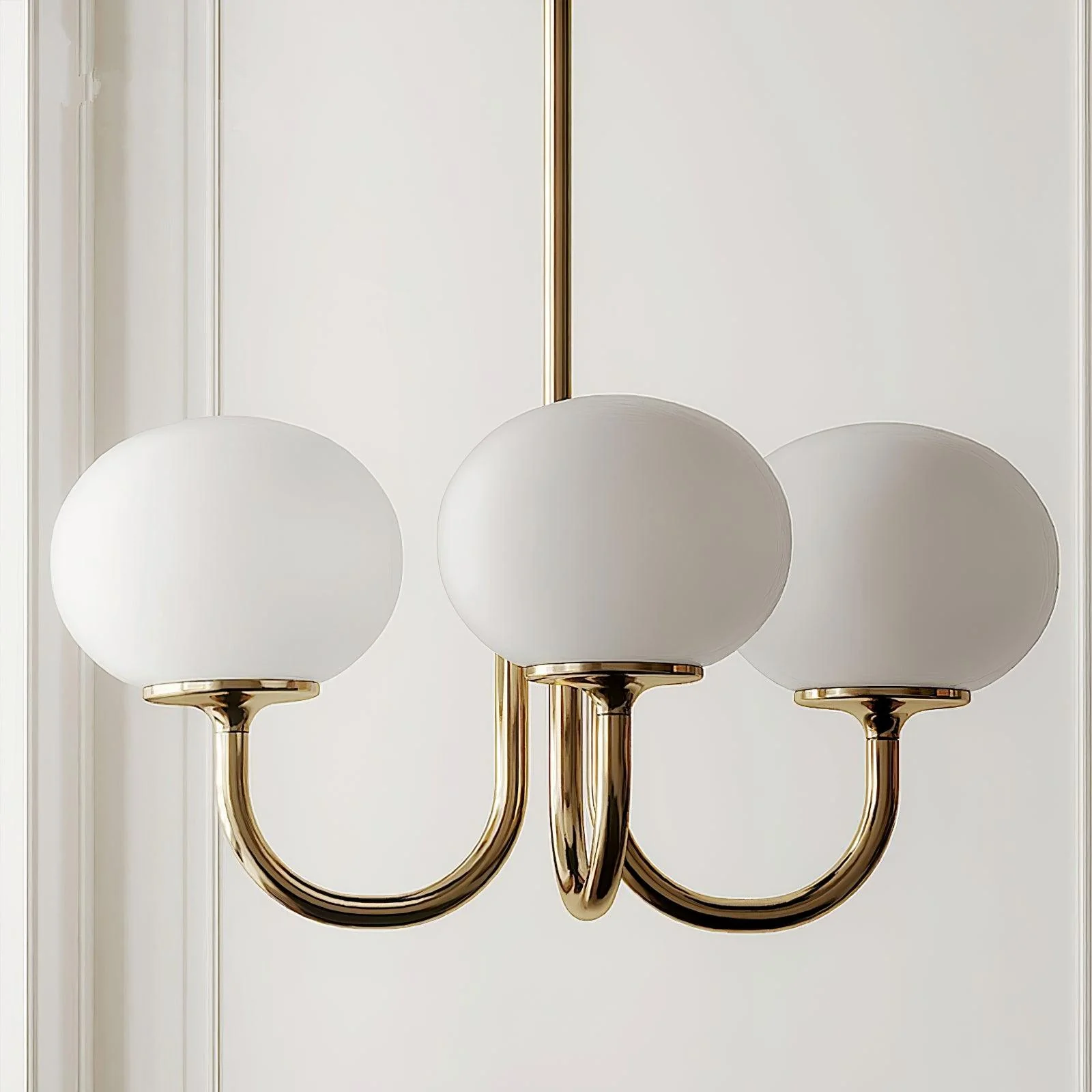 Bubble Pink Glass Marshmallow Chandelier - Image 14