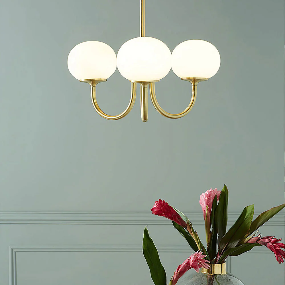 Bubble Pink Glass Marshmallow Chandelier - Image 16