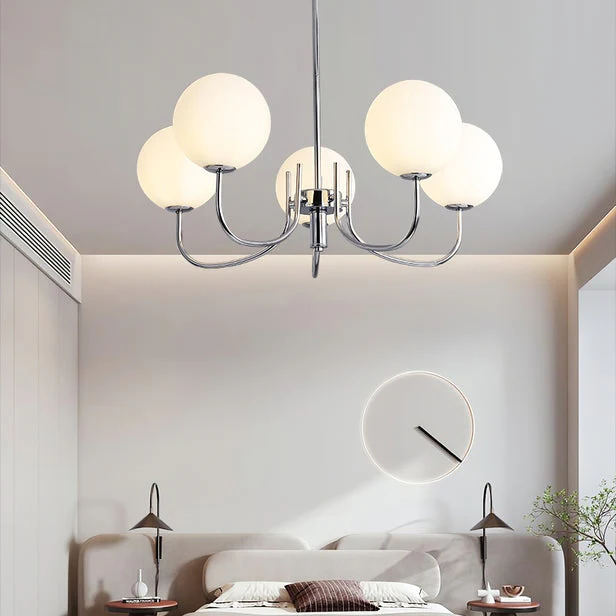Bubble Pink Glass Marshmallow Chandelier - Image 19