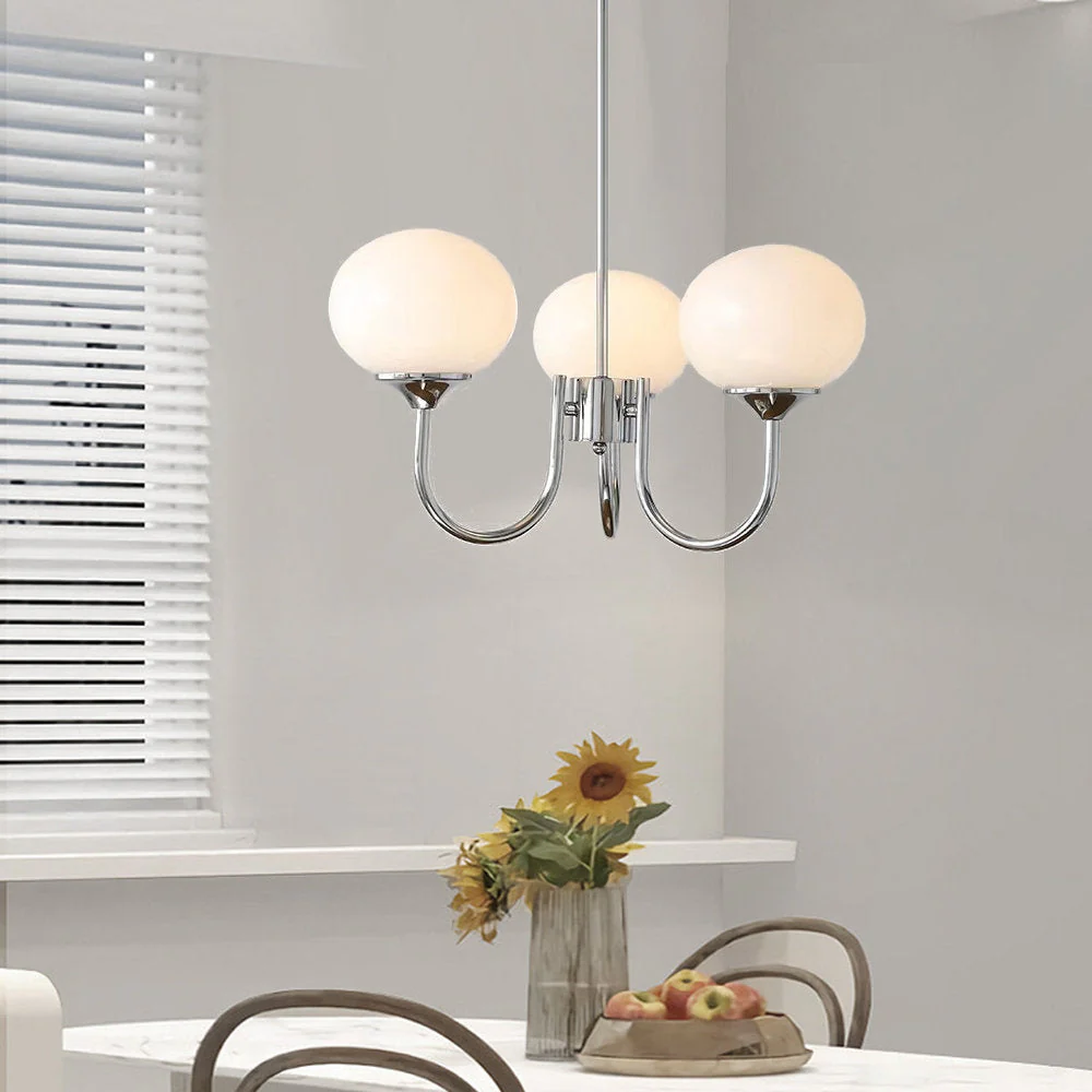 Bubble Pink Glass Marshmallow Chandelier - Image 21