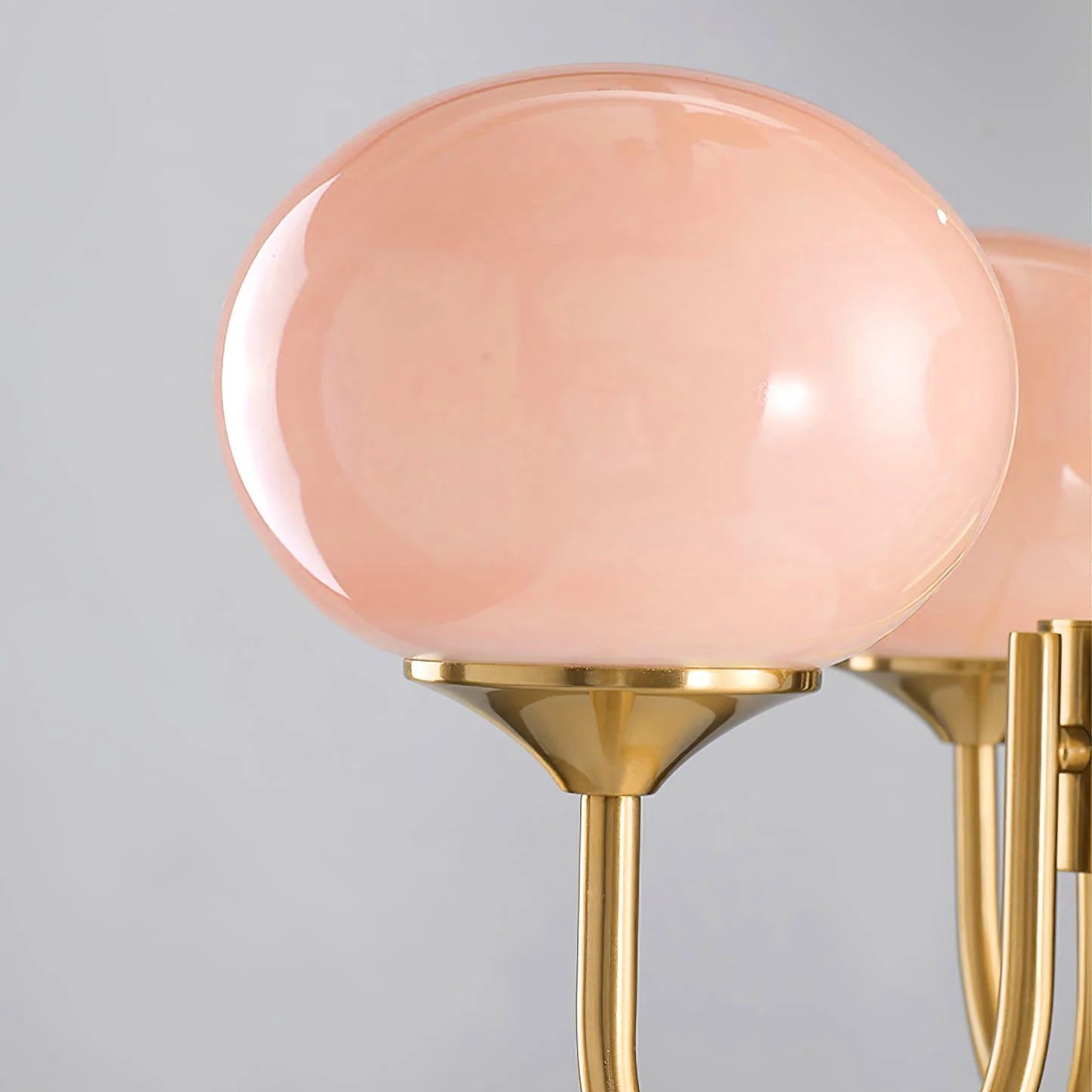 Bubble Pink Glass Marshmallow Chandelier - Image 9