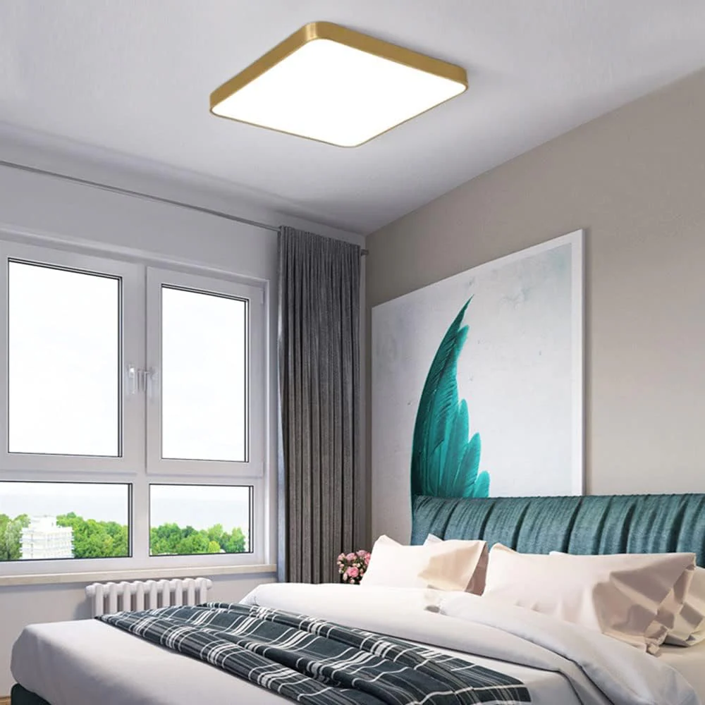 Chic Gold Iron LED Bedroom Ceiling Lights - Image 3