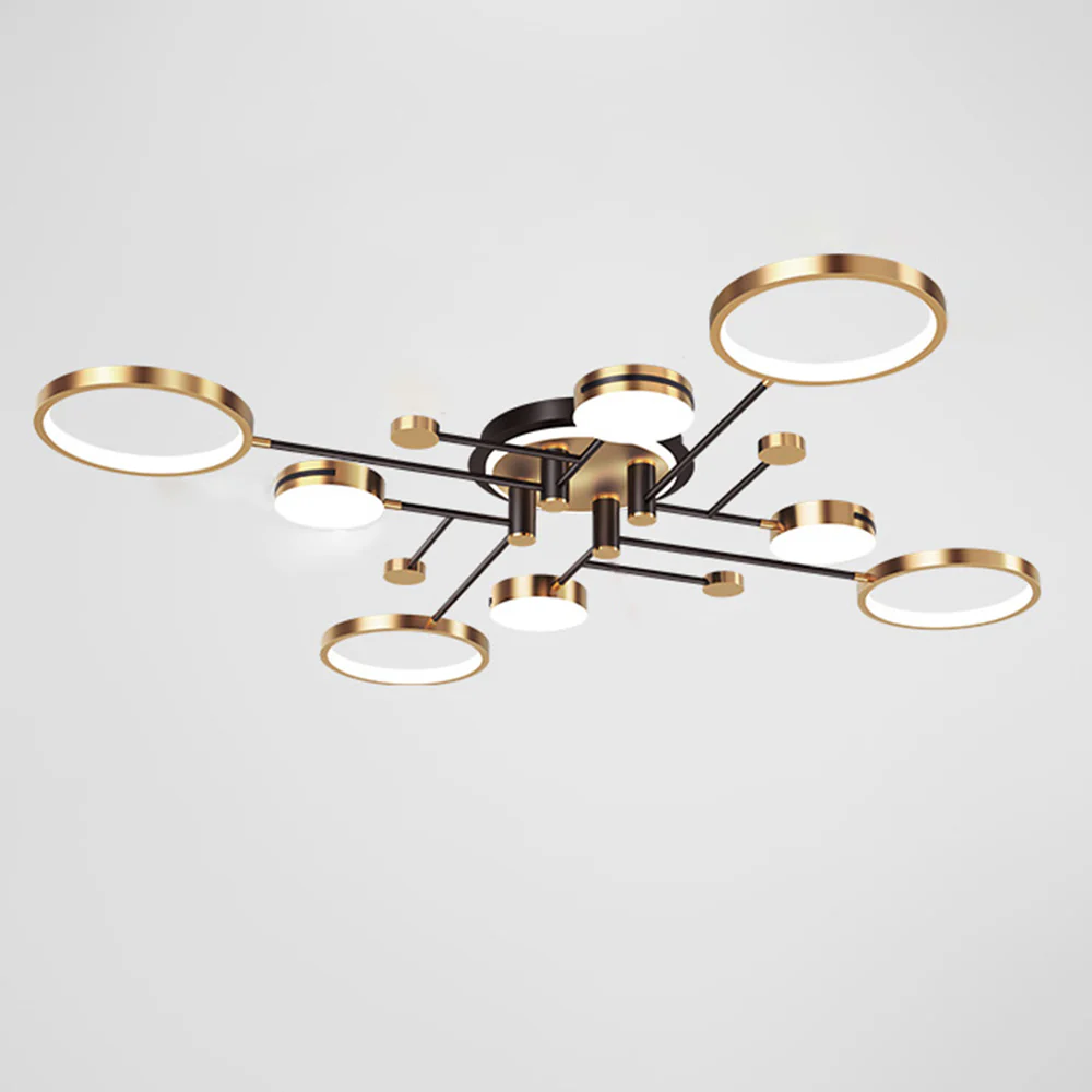 Circles Creative LED Gold Living Room Ceiling Light - Image 12