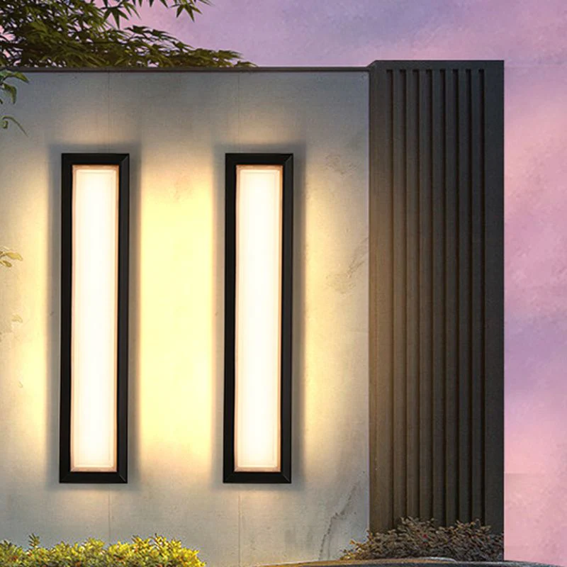 Contemporary black outdoor led wall lights - Image 3