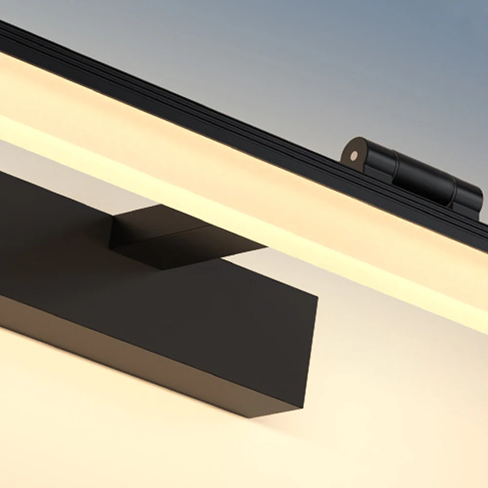Contemporary Black Simple LED Mirror Bathroom Wall Lighting - Image 12