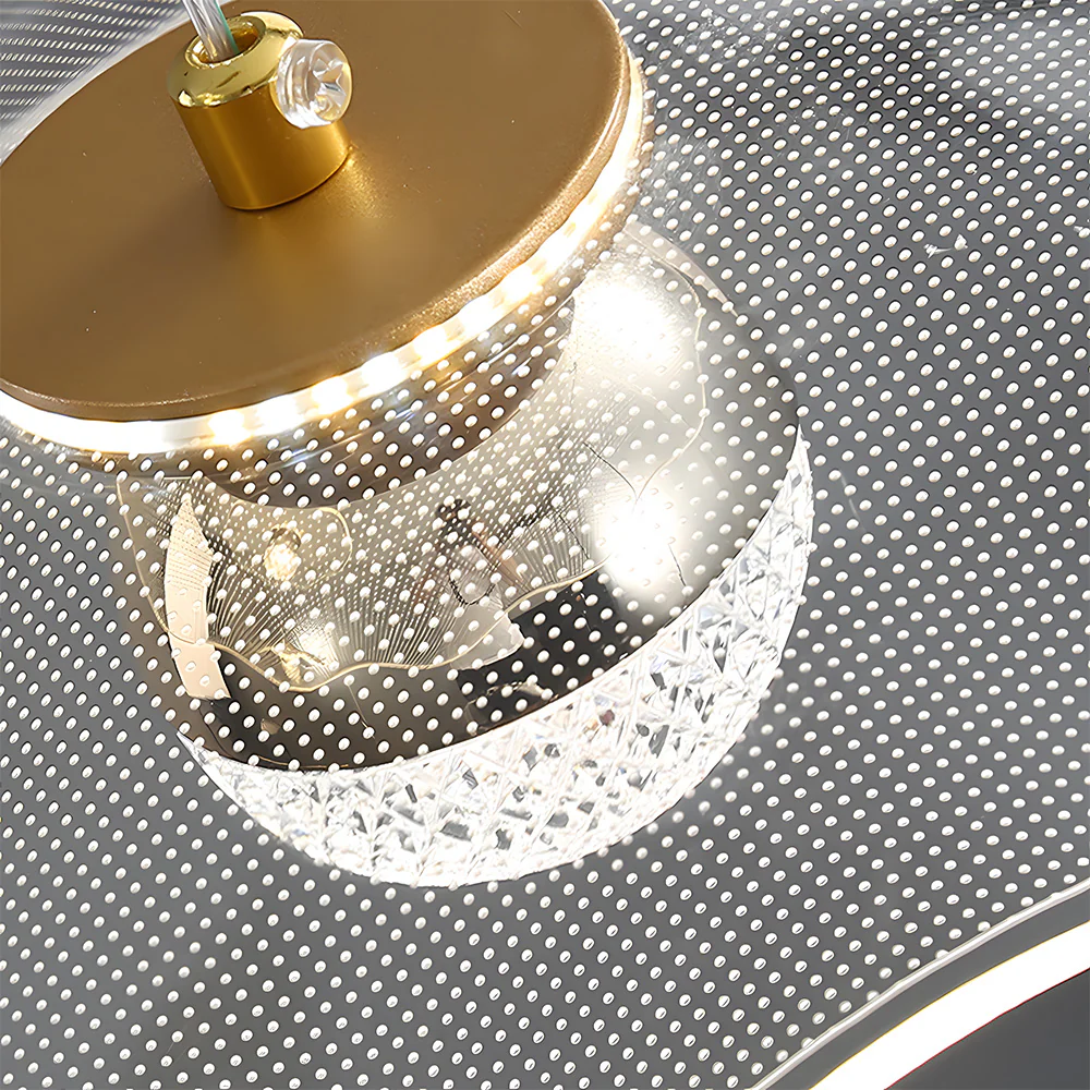 Contemporary Gold Luxurious LED Ceiling Light For Living Room - Image 5