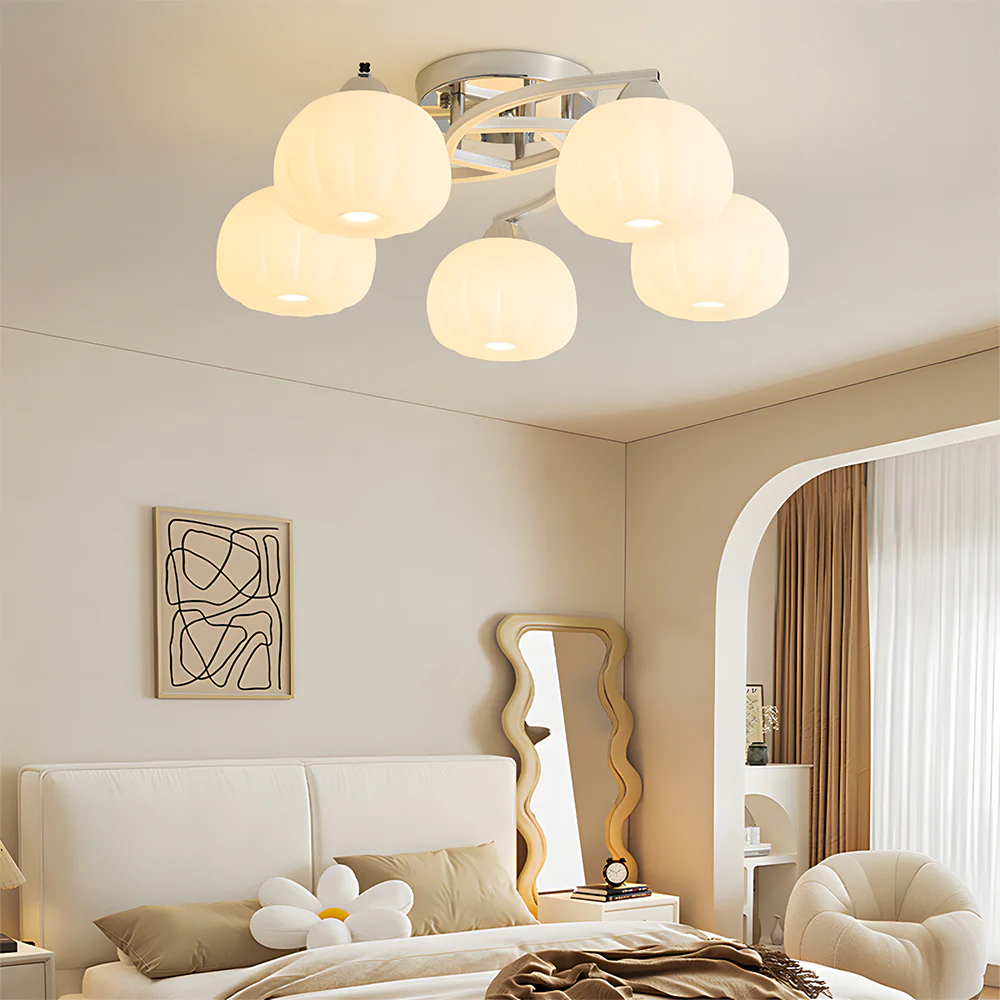 Contemporary Modern Semi-Flush Mount Ceiling Light - Image 4