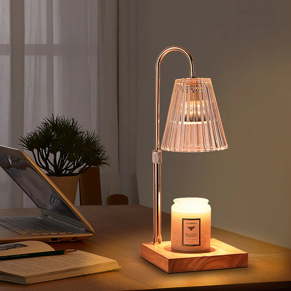 Contemporary Nordic Brown Glass Bedroom Mini Warming Candle Lamp - Image 5