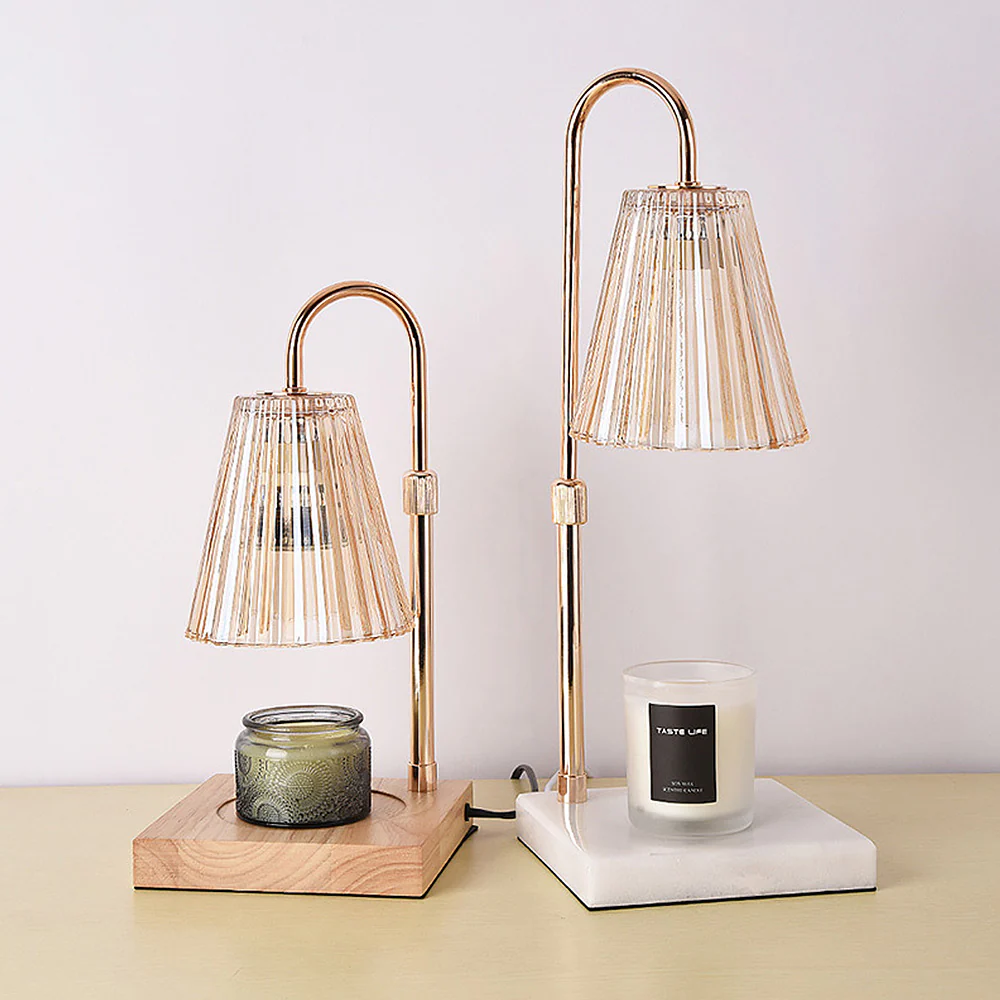 Contemporary Nordic Brown Glass Bedroom Mini Warming Candle Lamp - Image 6