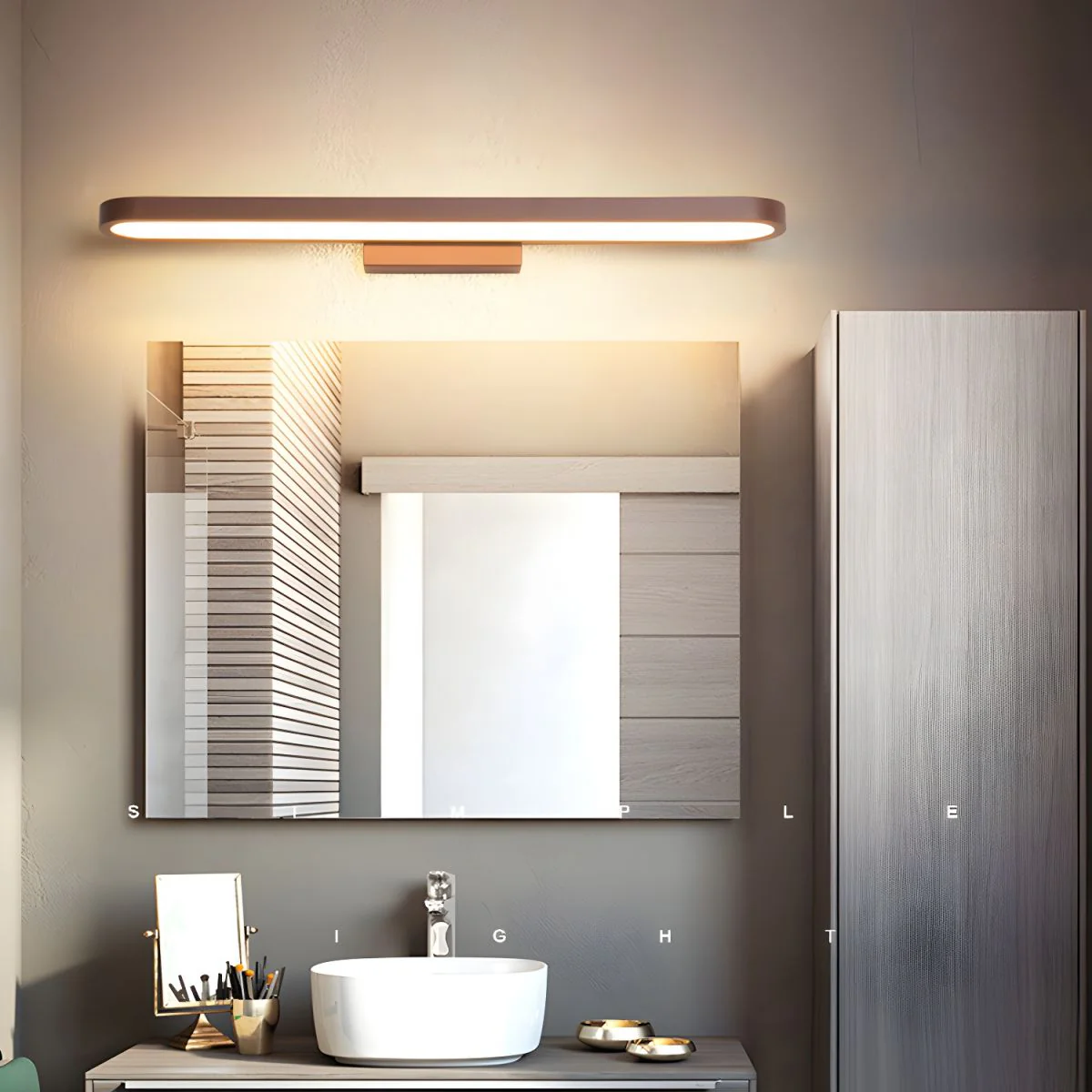 Contemporary Simplicity Acrylic LED Wall Lamp For Bathroom - Image 3