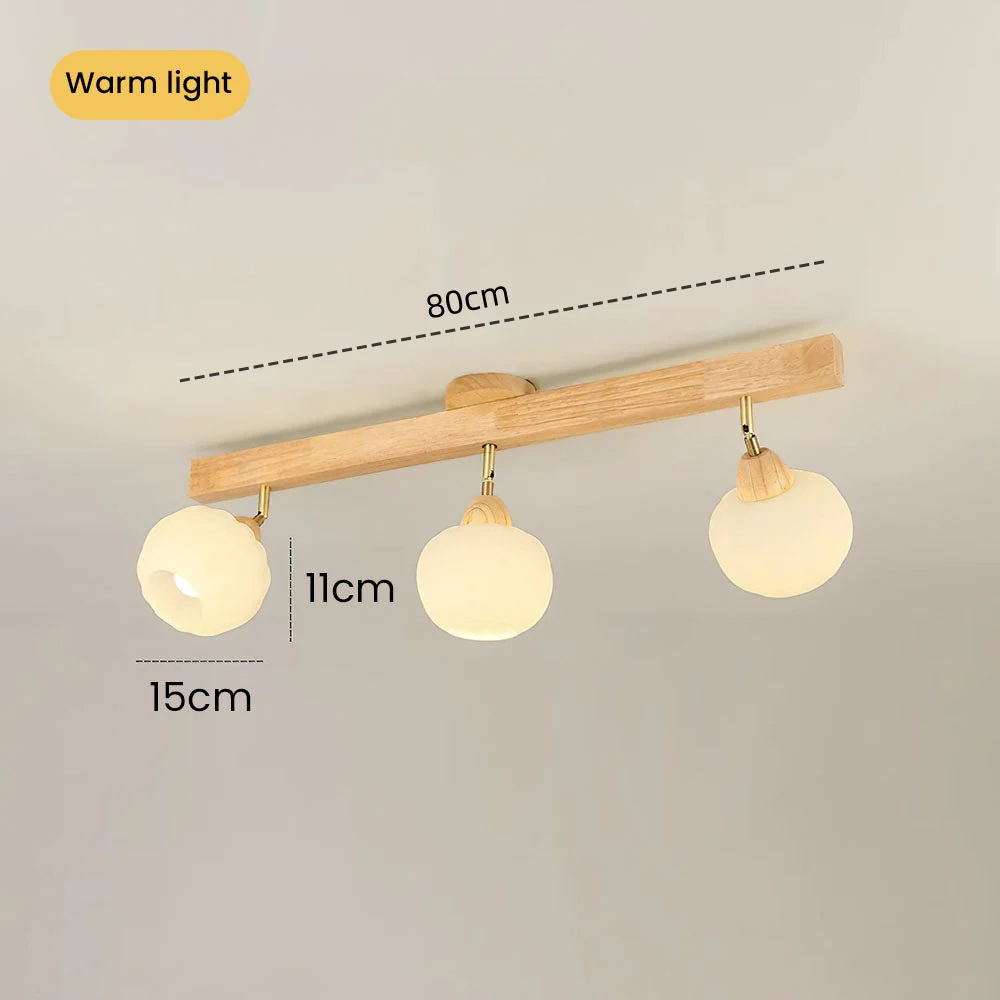 Cream Wood Track Lighting Living Room Light Track Ceiling - Image 15