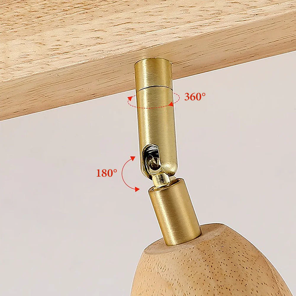 Cream Wood Track Lighting Living Room Light Track Ceiling - Image 8