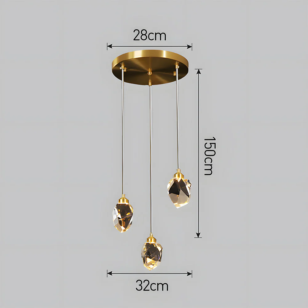Creative Modern Crystal Gold Raindrop Chandelier - Image 14