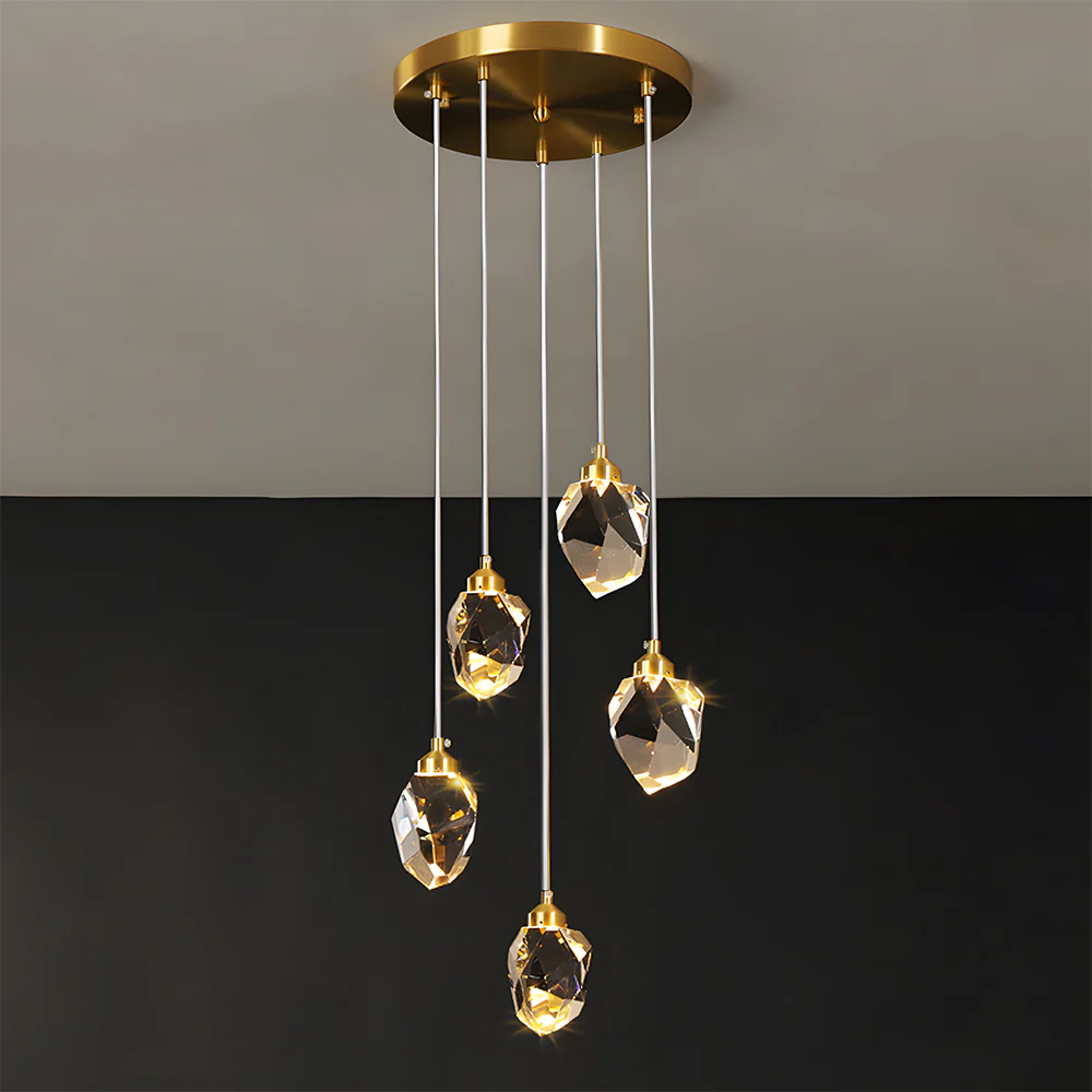 Creative Modern Crystal Gold Raindrop Chandelier - Image 6