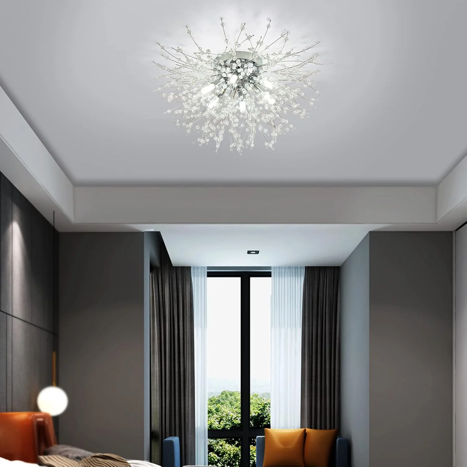 Crystal Flush Mount Chandelier Ceiling Light for Bedrooms, Kitchens, Islands, Corridor - Image 8