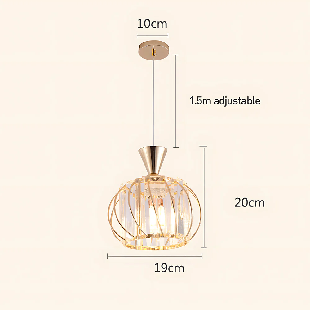 Crystal Pendant Light Shade Hanging Light for Hallway Kitchen - Image 13