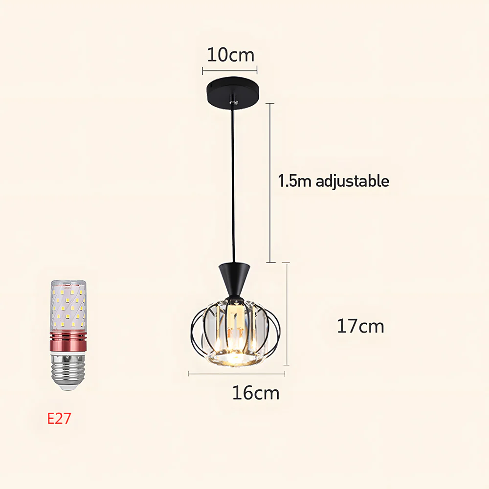Crystal Pendant Light Shade Hanging Light for Hallway Kitchen - Image 7
